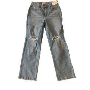 NWT Wrangler Women's High-Rise  Straight Leg Crop Jean Rough Stream Size 0/25